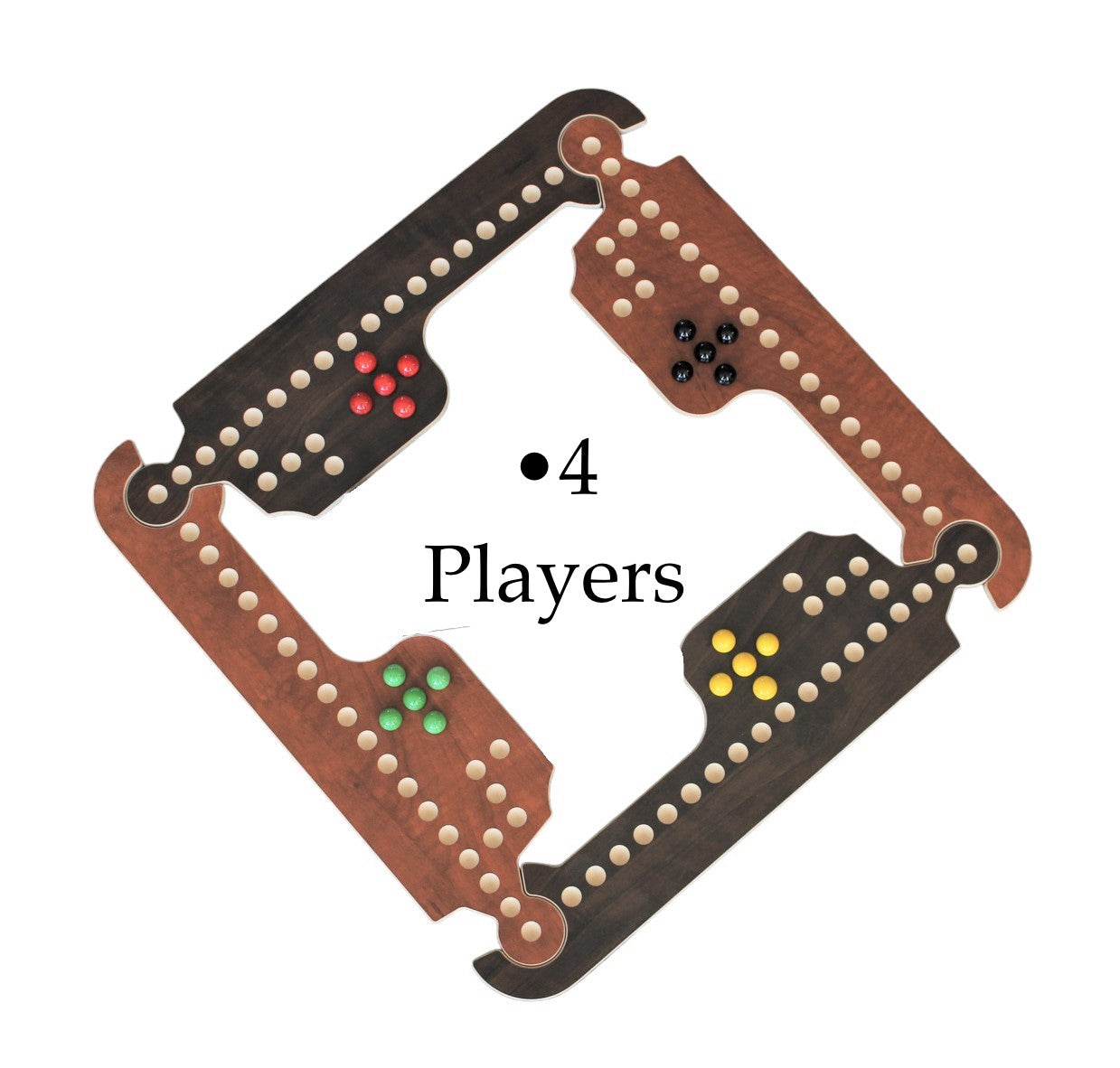 Jokers & Marbles Solid Wood Board Game, 4-8 Player - Pegs and Jokers
