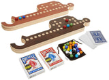 Jokers & Marbles Game 4-8 Player, Fun for the whole family, Game Night, Brown