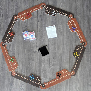 Jokers & Marbles Game 4-8 Player, Fun for the whole family, Game Night, Brown