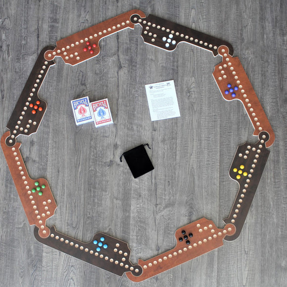 Jokers & Marbles Game 4-8 Player, Fun for the whole family, Game Night, Brown