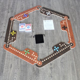 Jokers & Marbles Game 4-8 Player, Fun for the whole family, Game Night, Brown